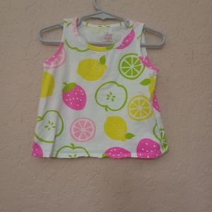 Children's Place fruit print tank White size 3t